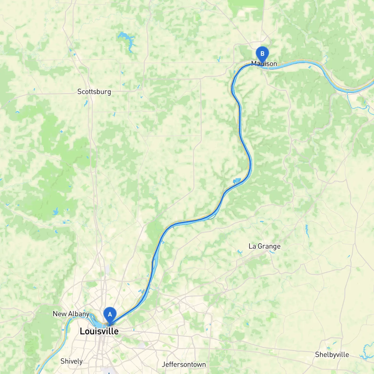 Louisville to Madison