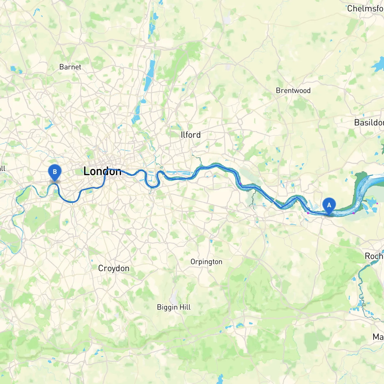 Gravesend to Hammersmith