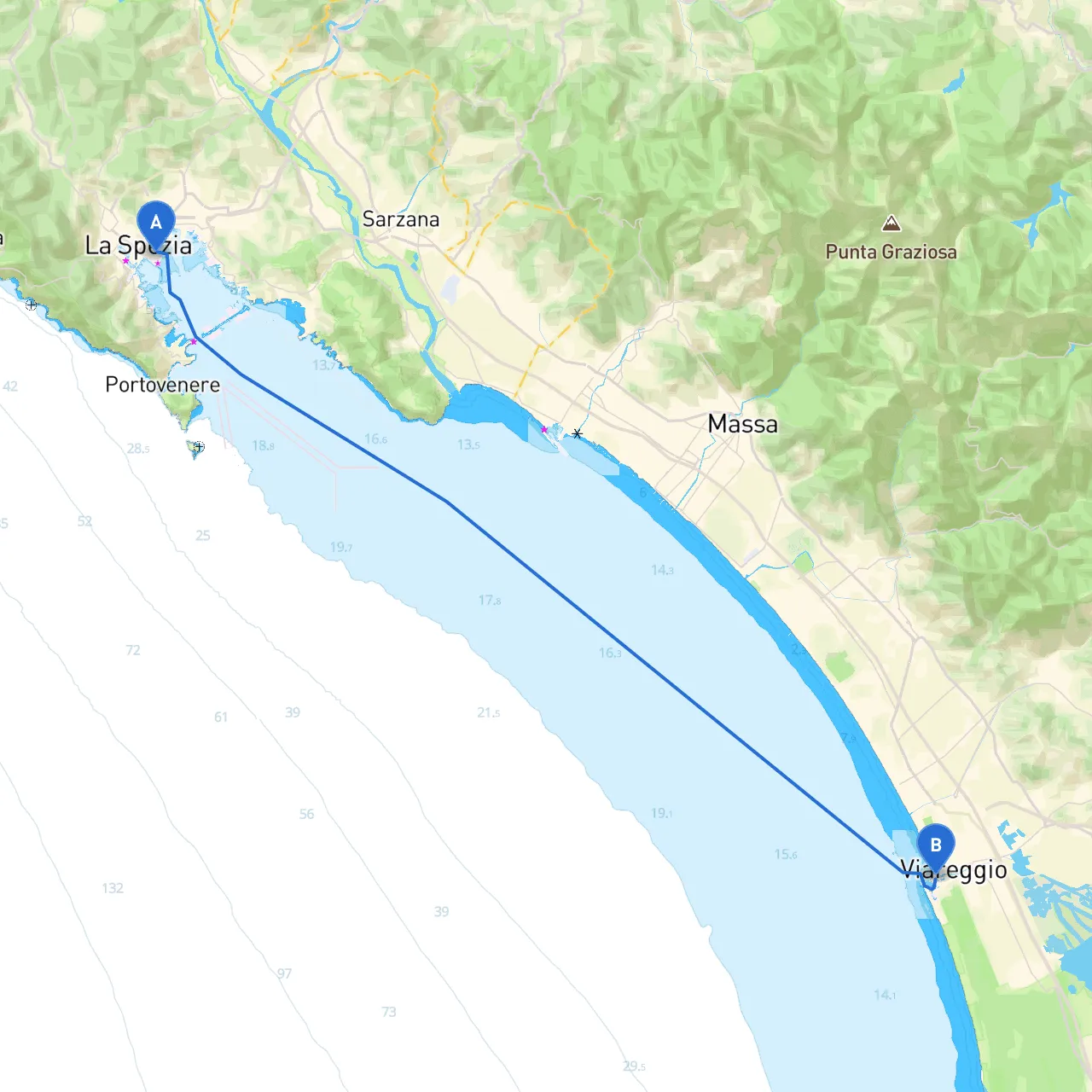La Spezia to Viareggio