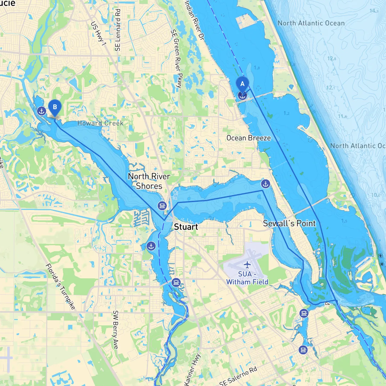 Jensen Beach to Port St. Lucie
