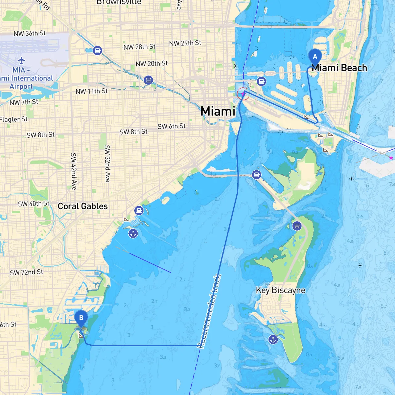 Miami Beach to Coral Gables