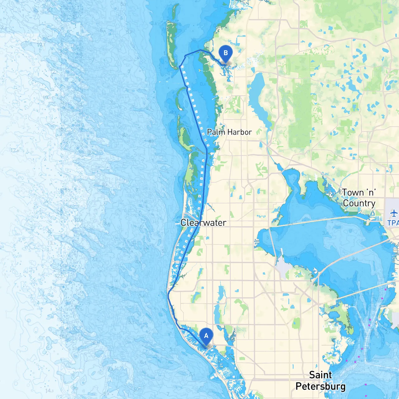 Madeira Beach to Tarpon Springs