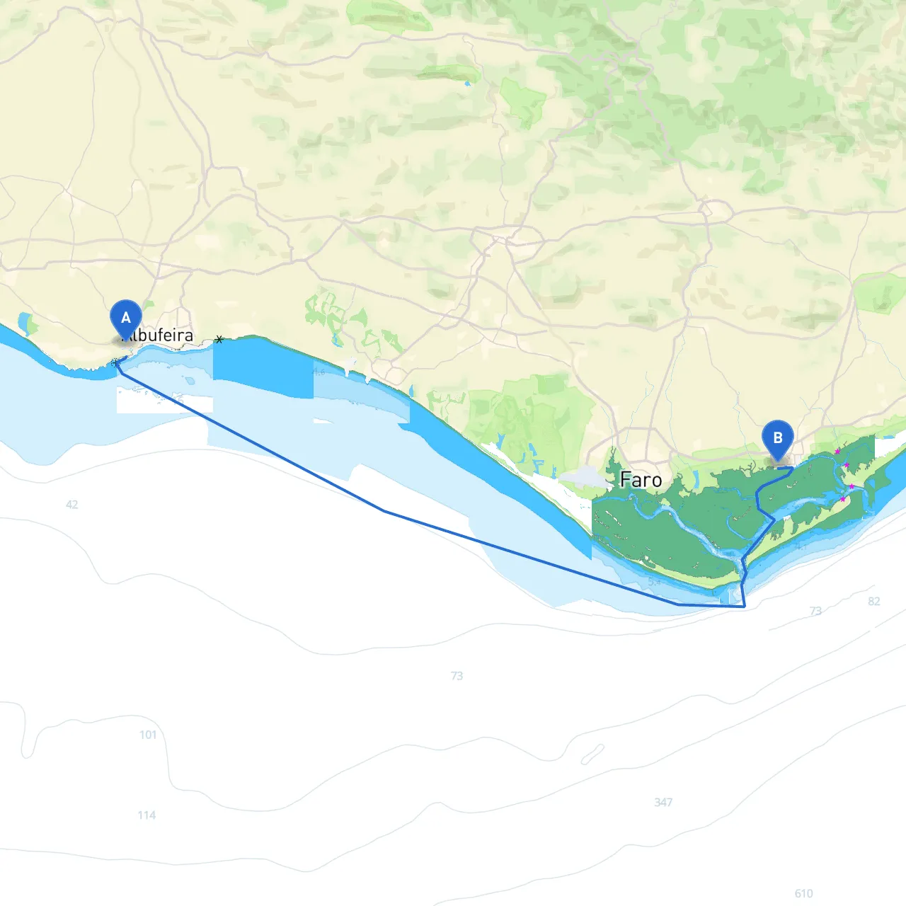 Albufeira to Olhao