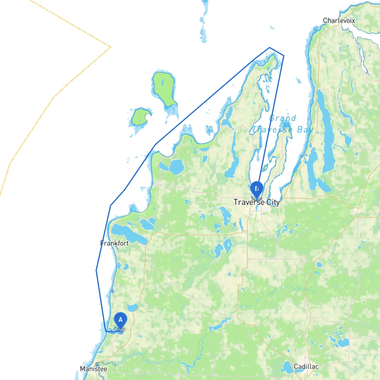 Onekama to Traverse City