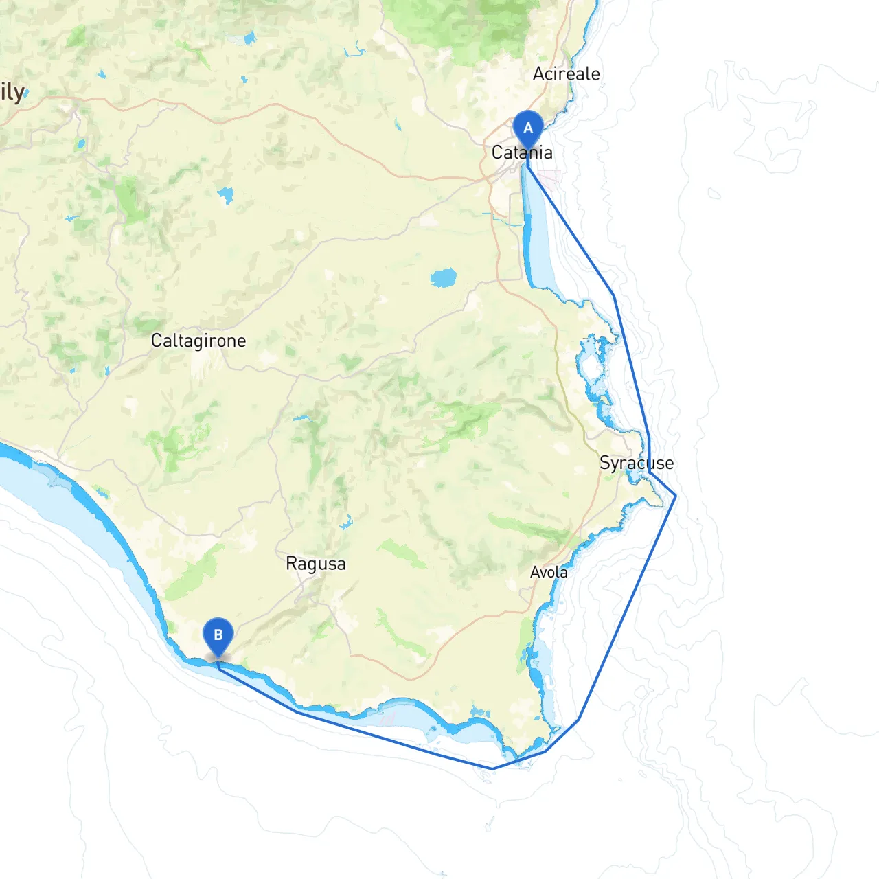 Catania to Ragusa