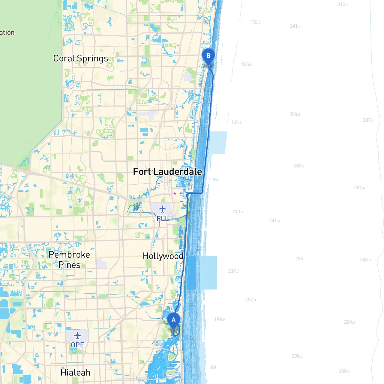 North Miami to Pompano Beach