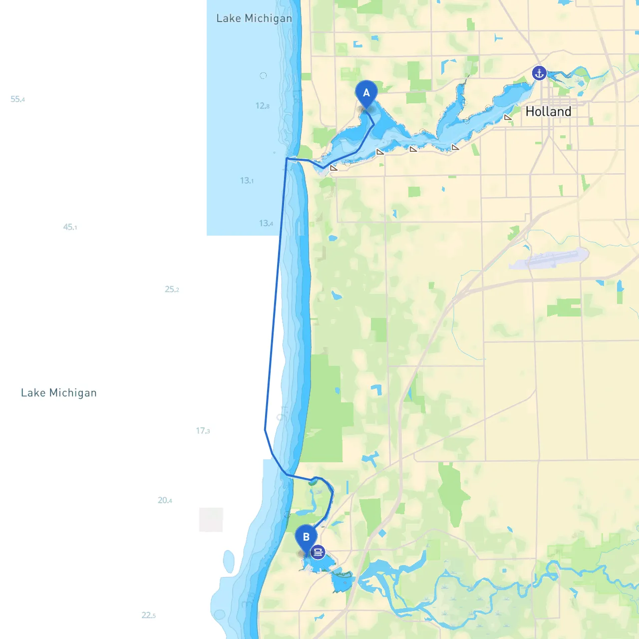 Holland to Saugatuck
