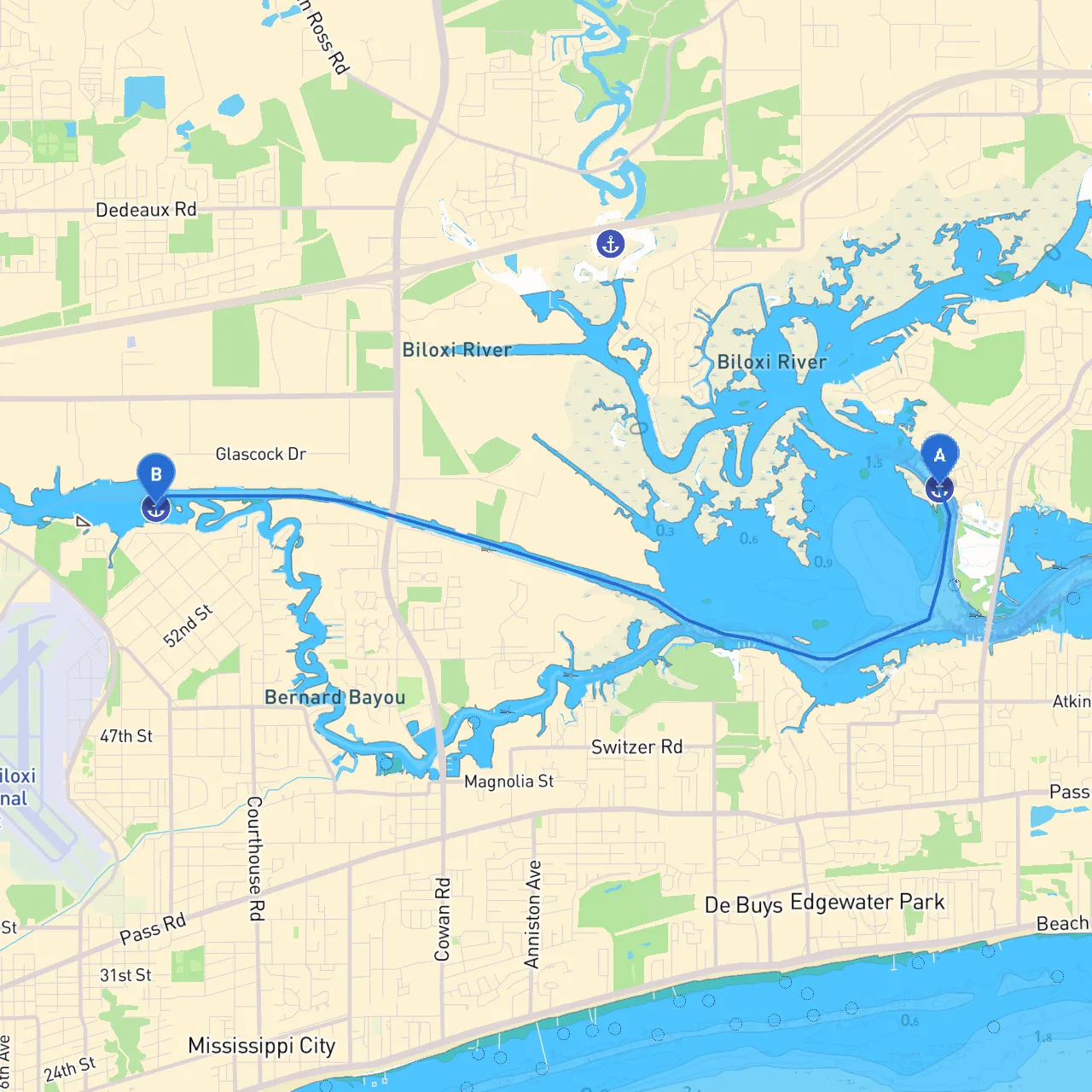Biloxi to Gulfport