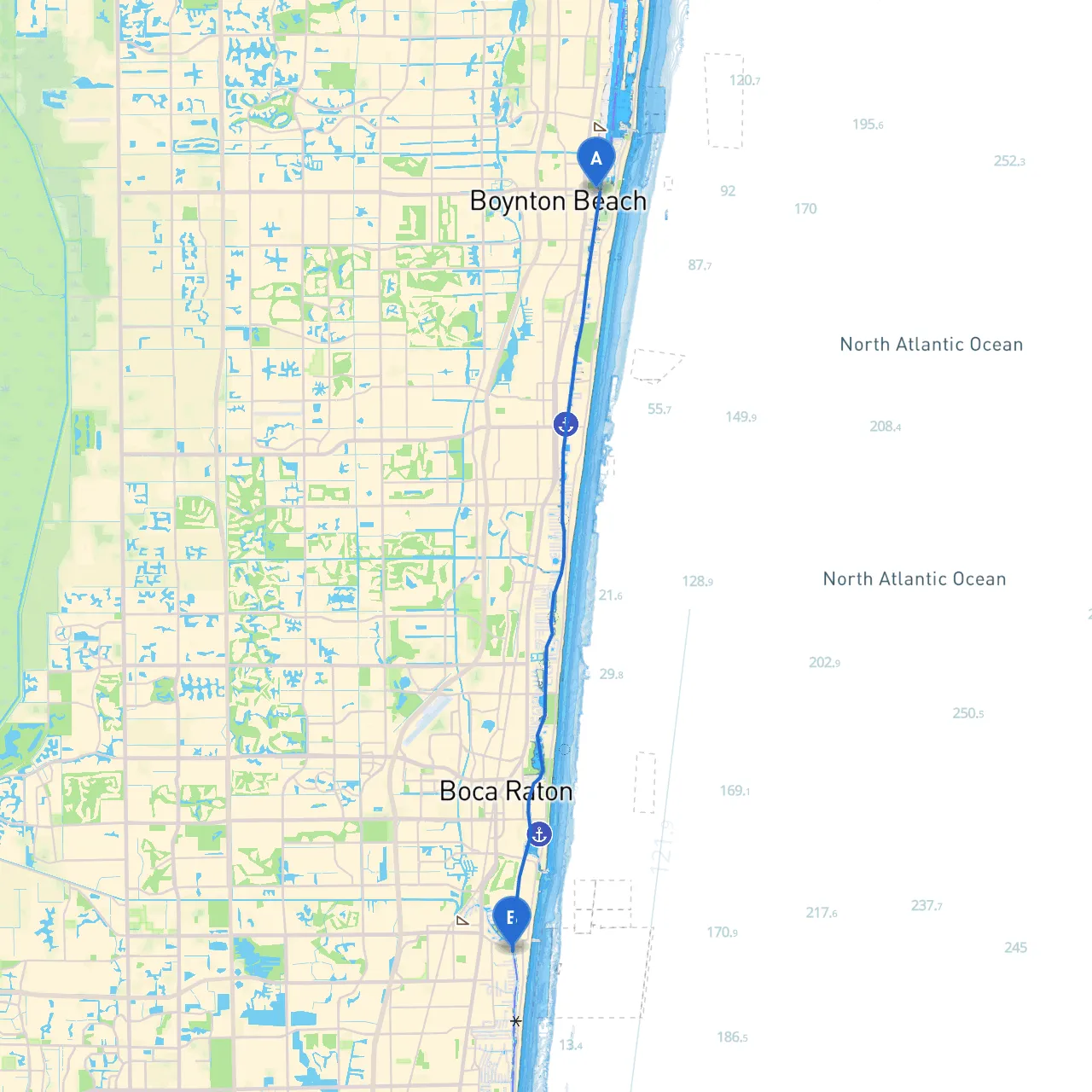 Boynton Beach to Deerfield Beach