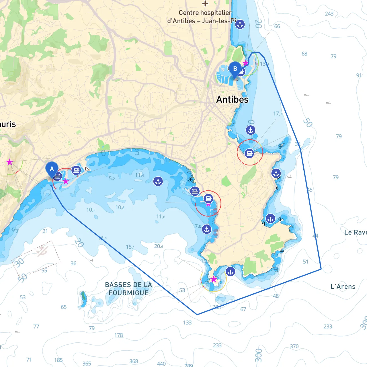 Golfe Juan to Antibes
