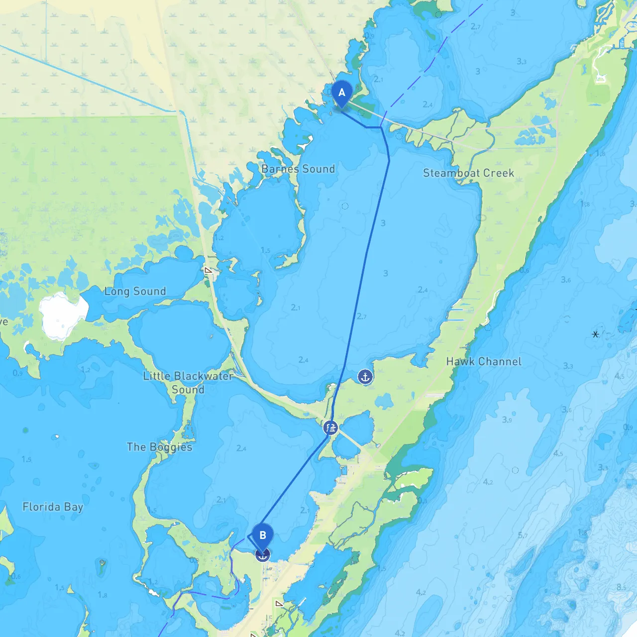 Florida City to Key Largo