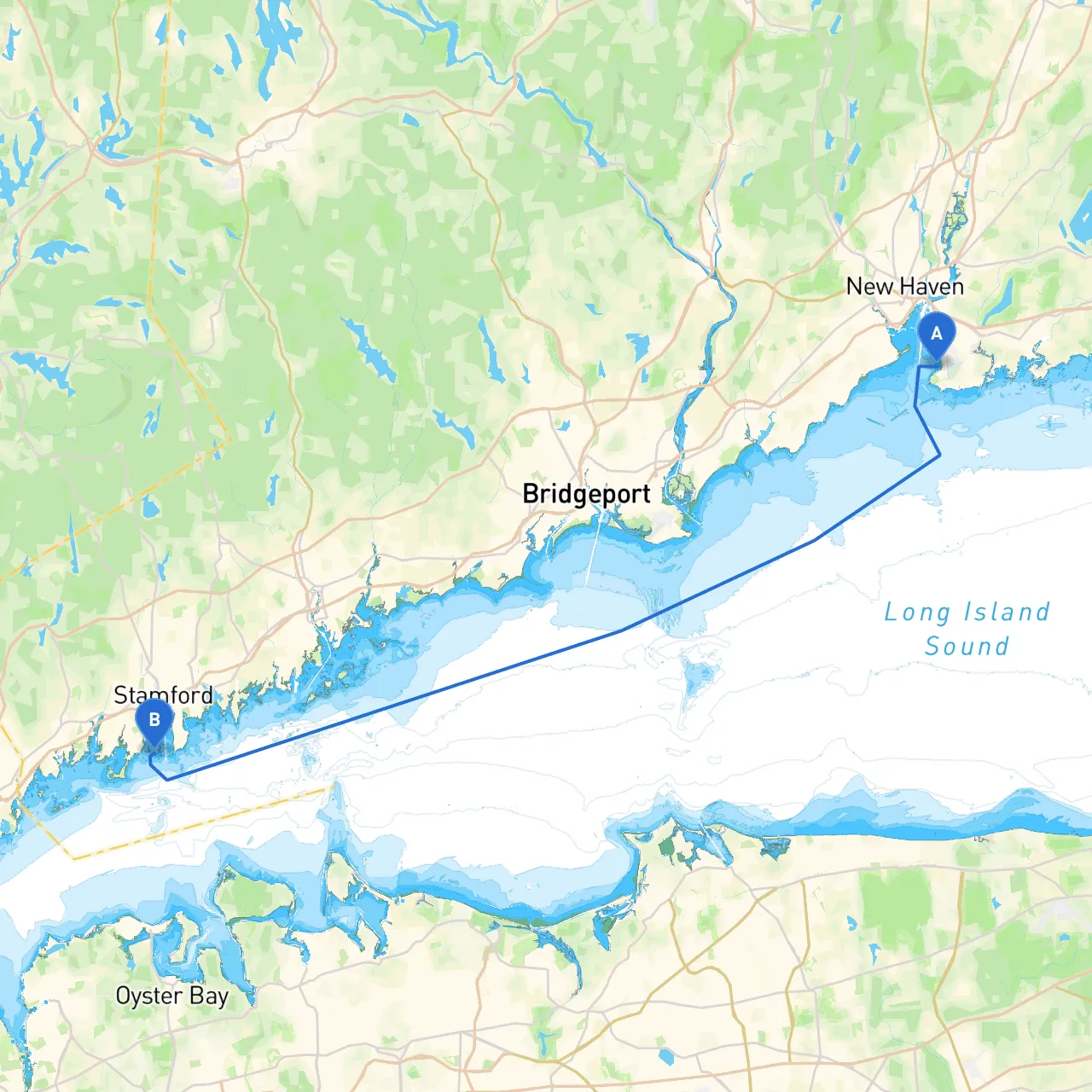 New Haven to Stamford