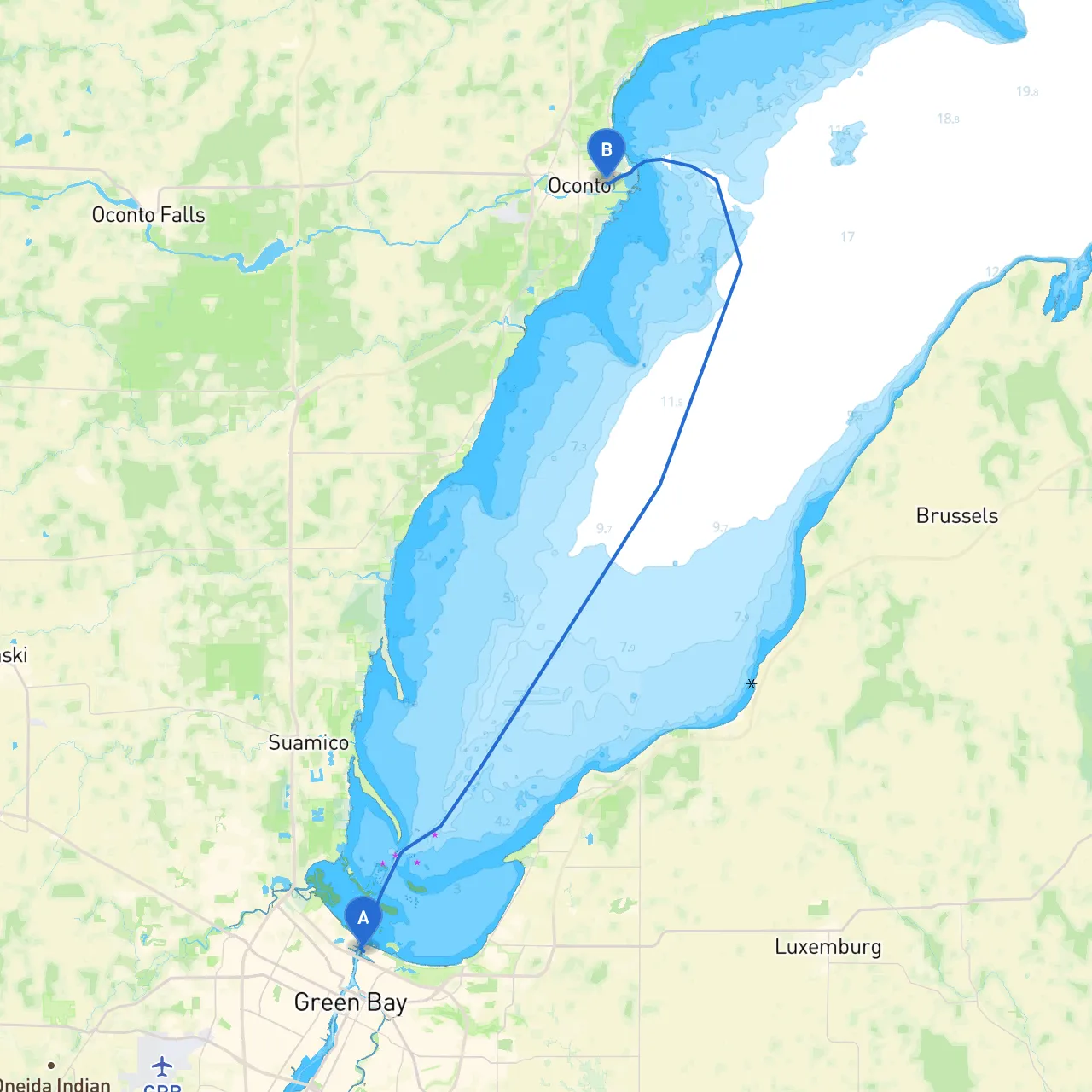 Green Bay to Oconto