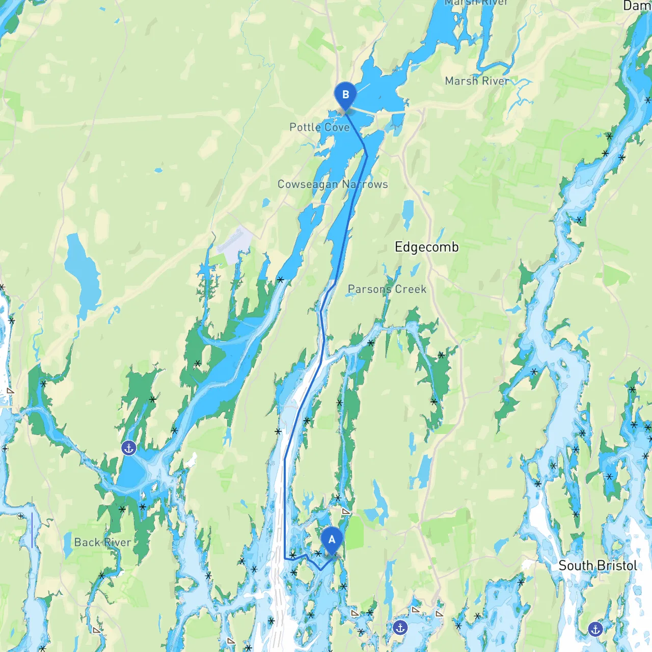 Boothbay Harbor to Wiscasset