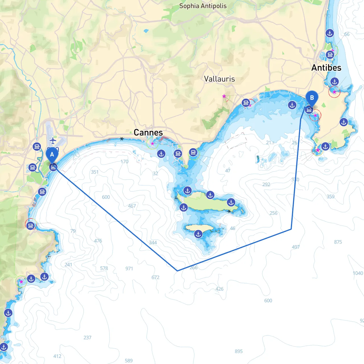 Cannes to Juan les Pins