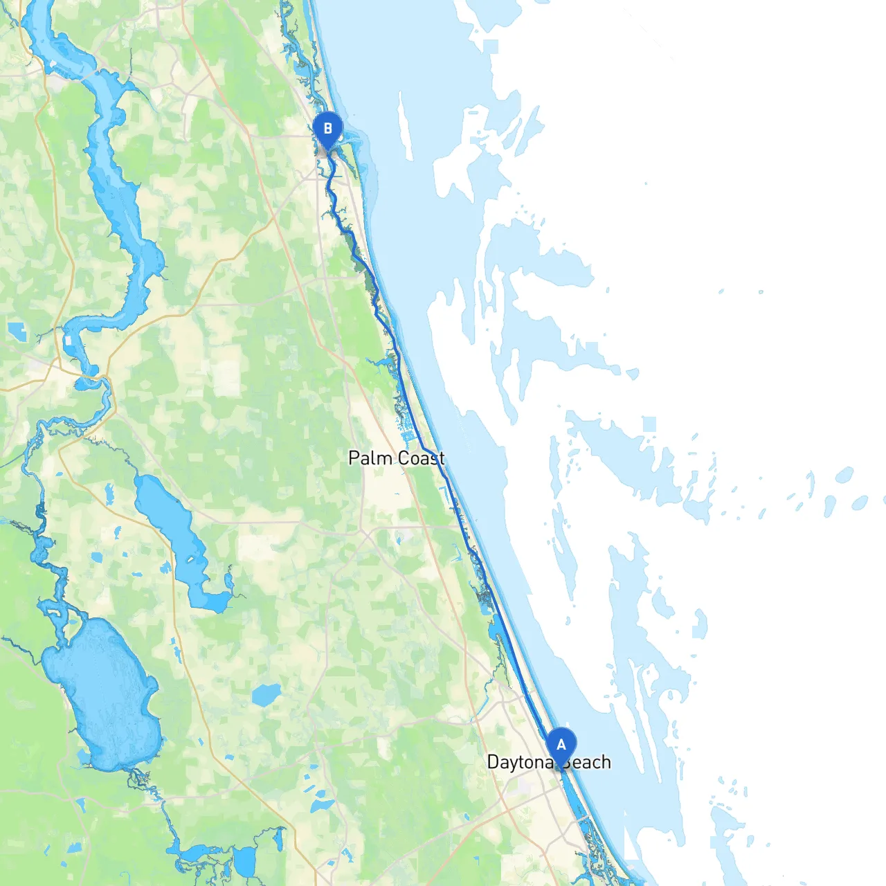 Daytona Beach to St Augustine