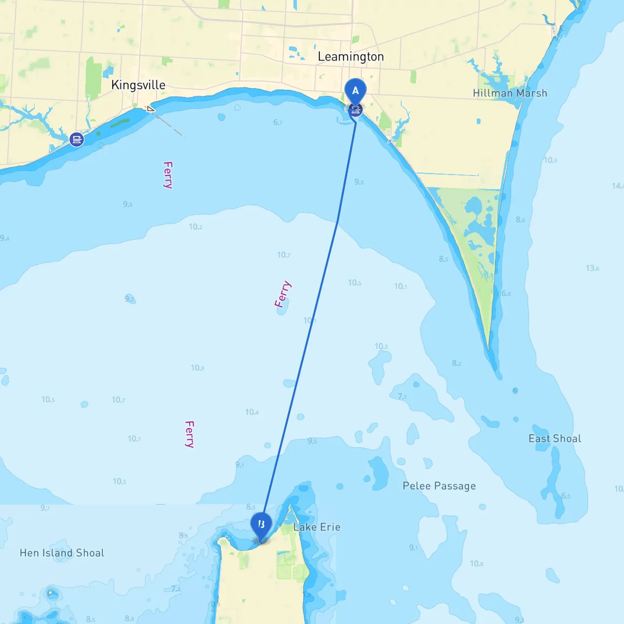 Leamington to Pelee Island