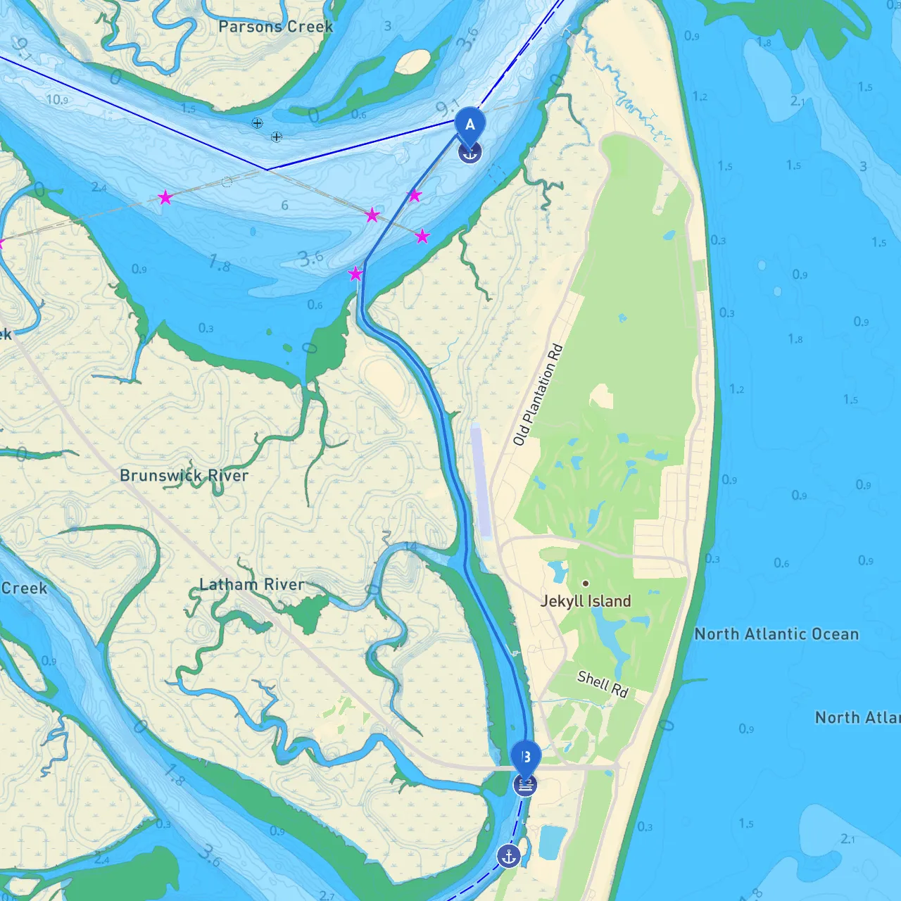 St. Simons to Jekyll Island