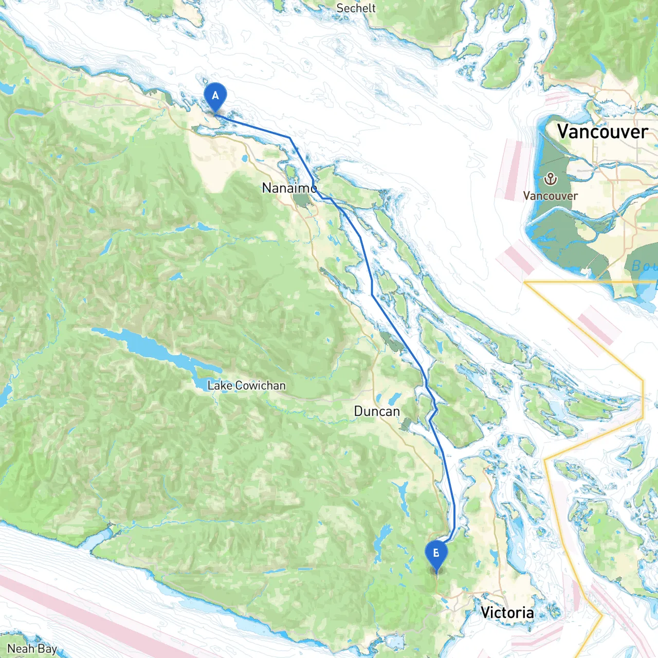 Nanoose Bay to Victoria