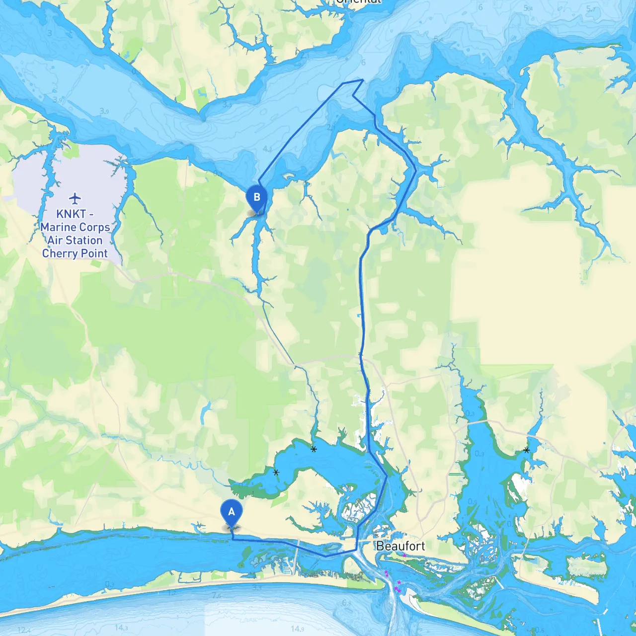 Morehead City to Havelock