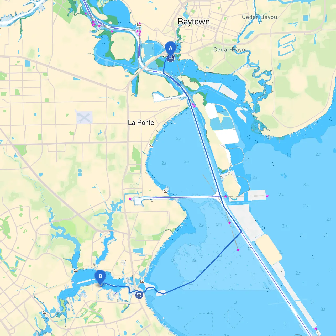 Baytown to Kemah