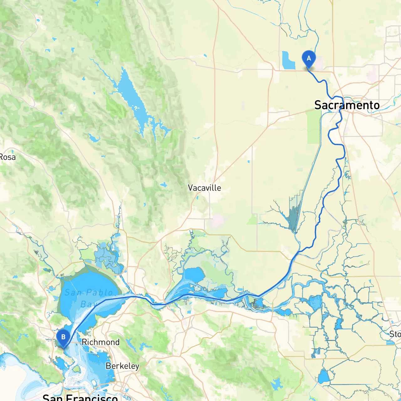 Sacramento to Tiburon