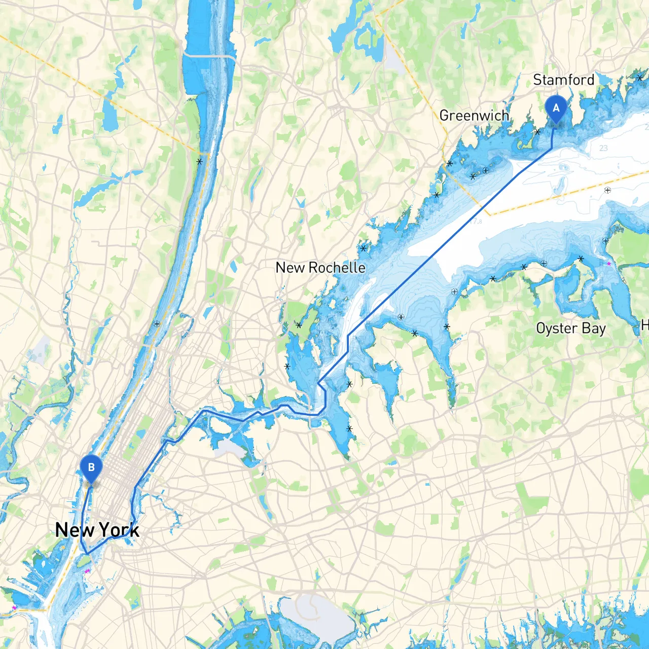 Stamford to New York