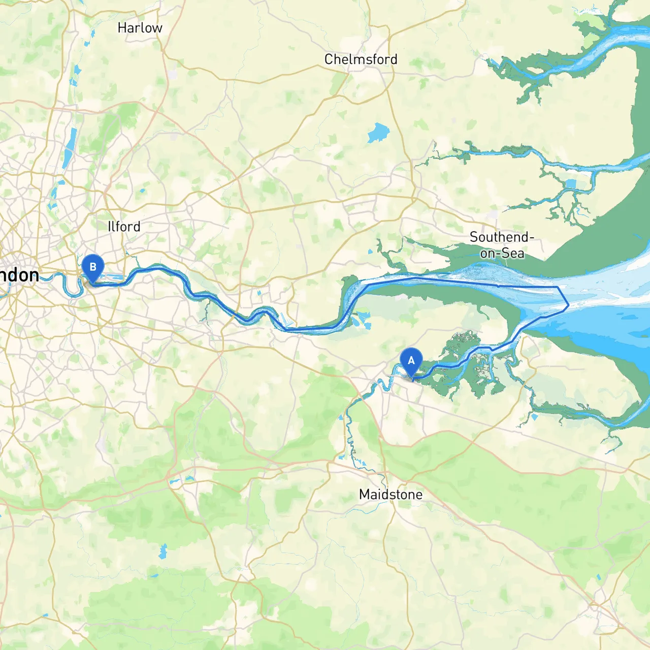 Gillingham to Greenwich