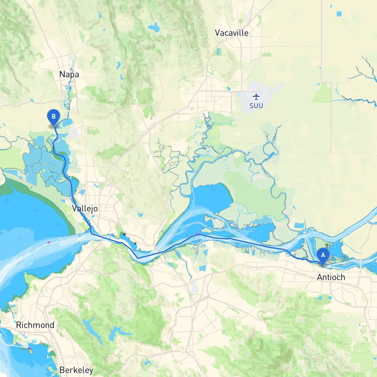 Antioch to Napa