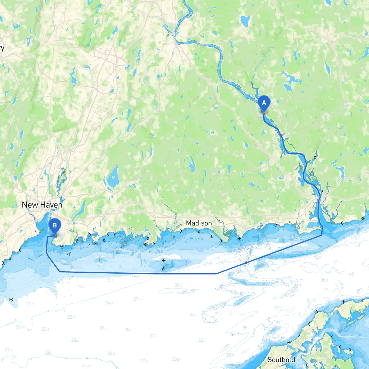 East Haddam to New Haven