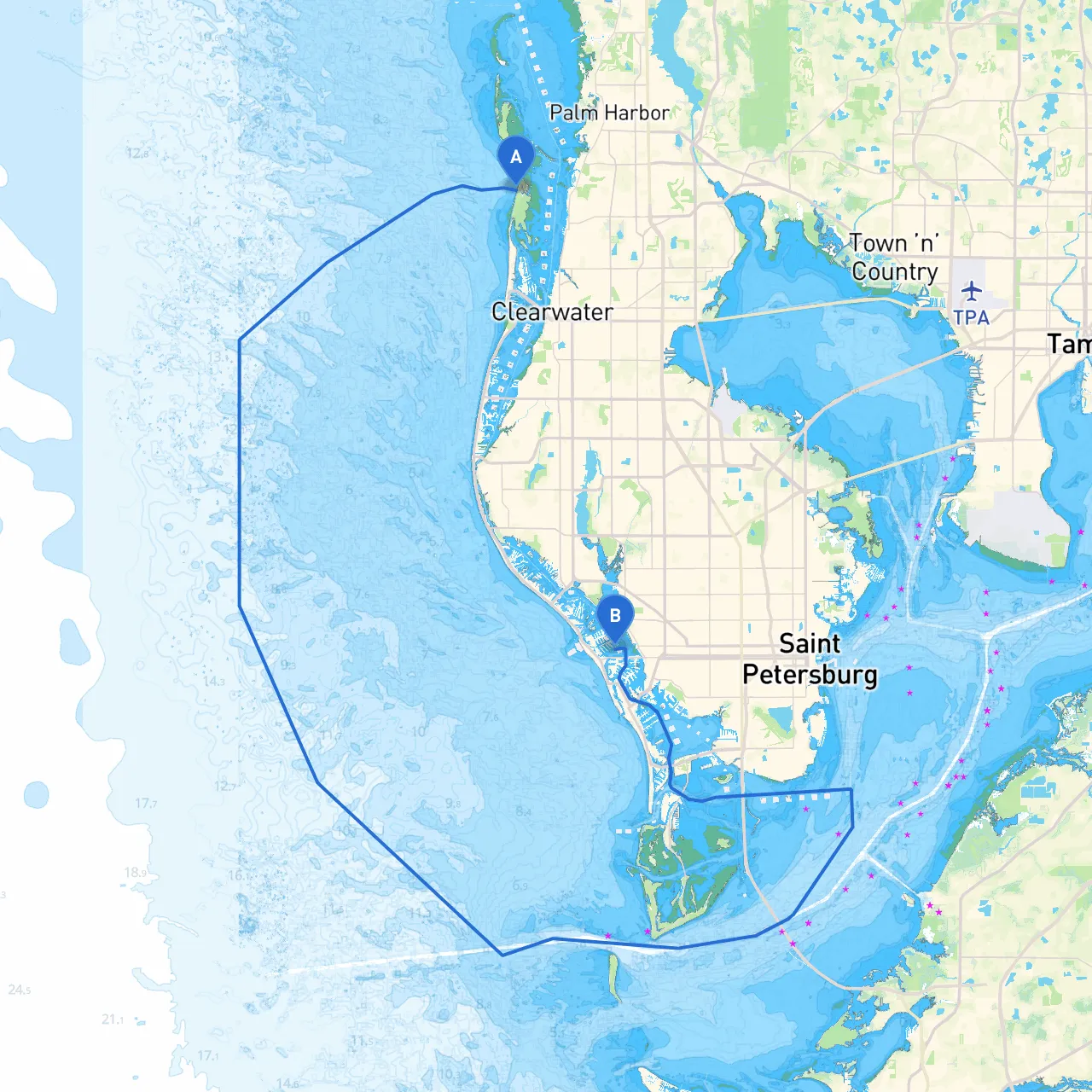 Clearwater to Treasure Island