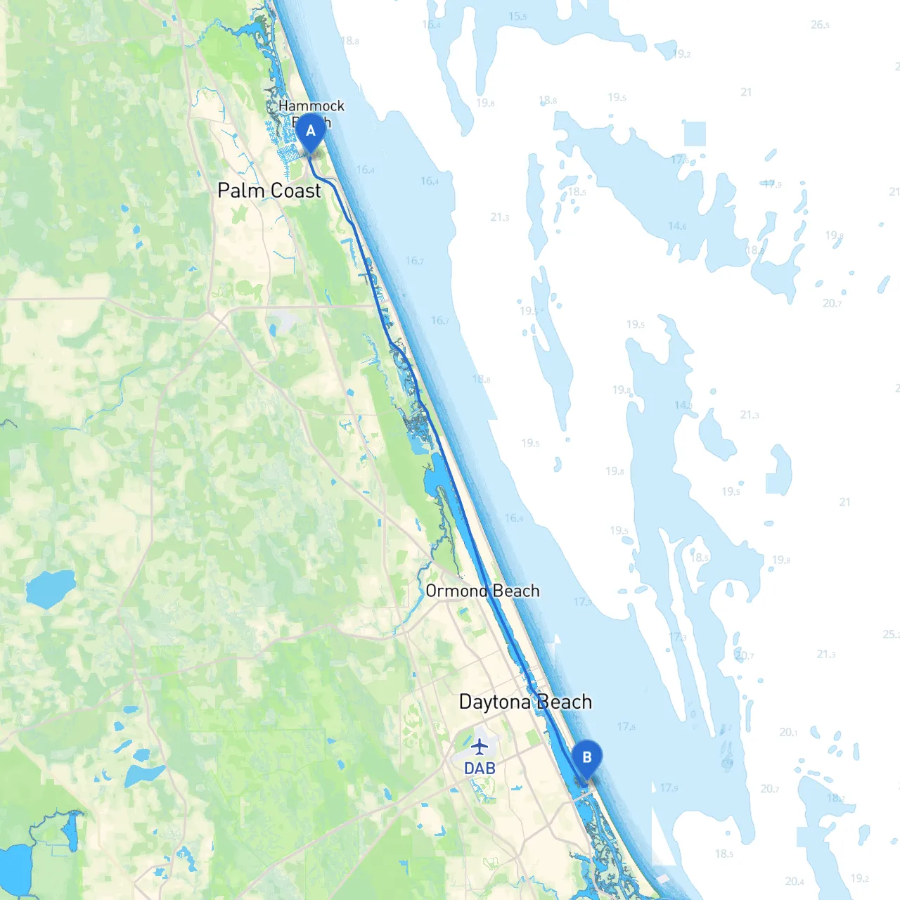 Palm Coast to Port Orange
