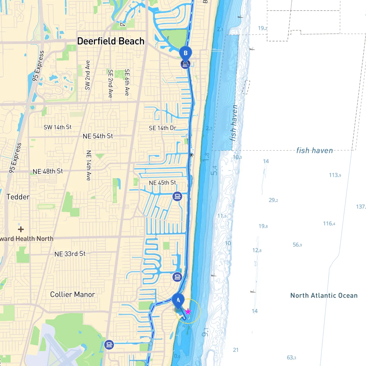 Pompano Beach to Deerfield Beach