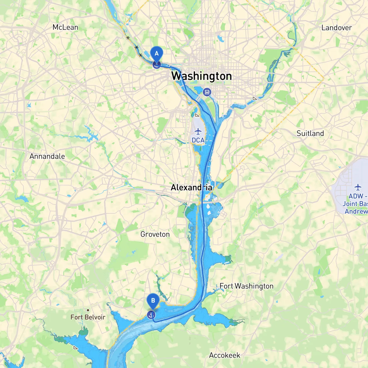Washington to Mount Vernon
