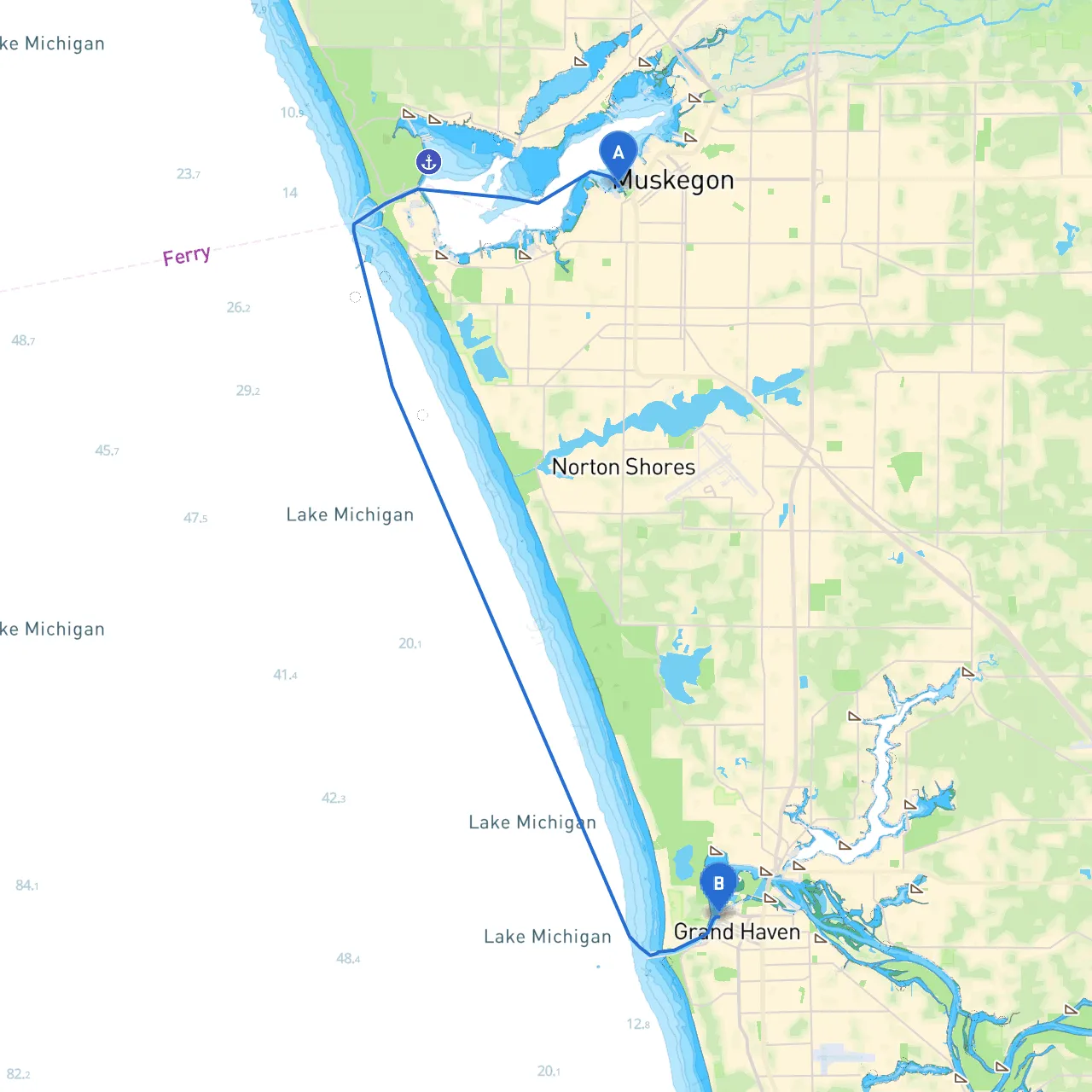 Muskegon to Grand Haven