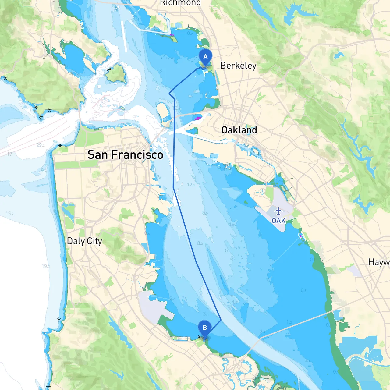 Berkeley to San Mateo