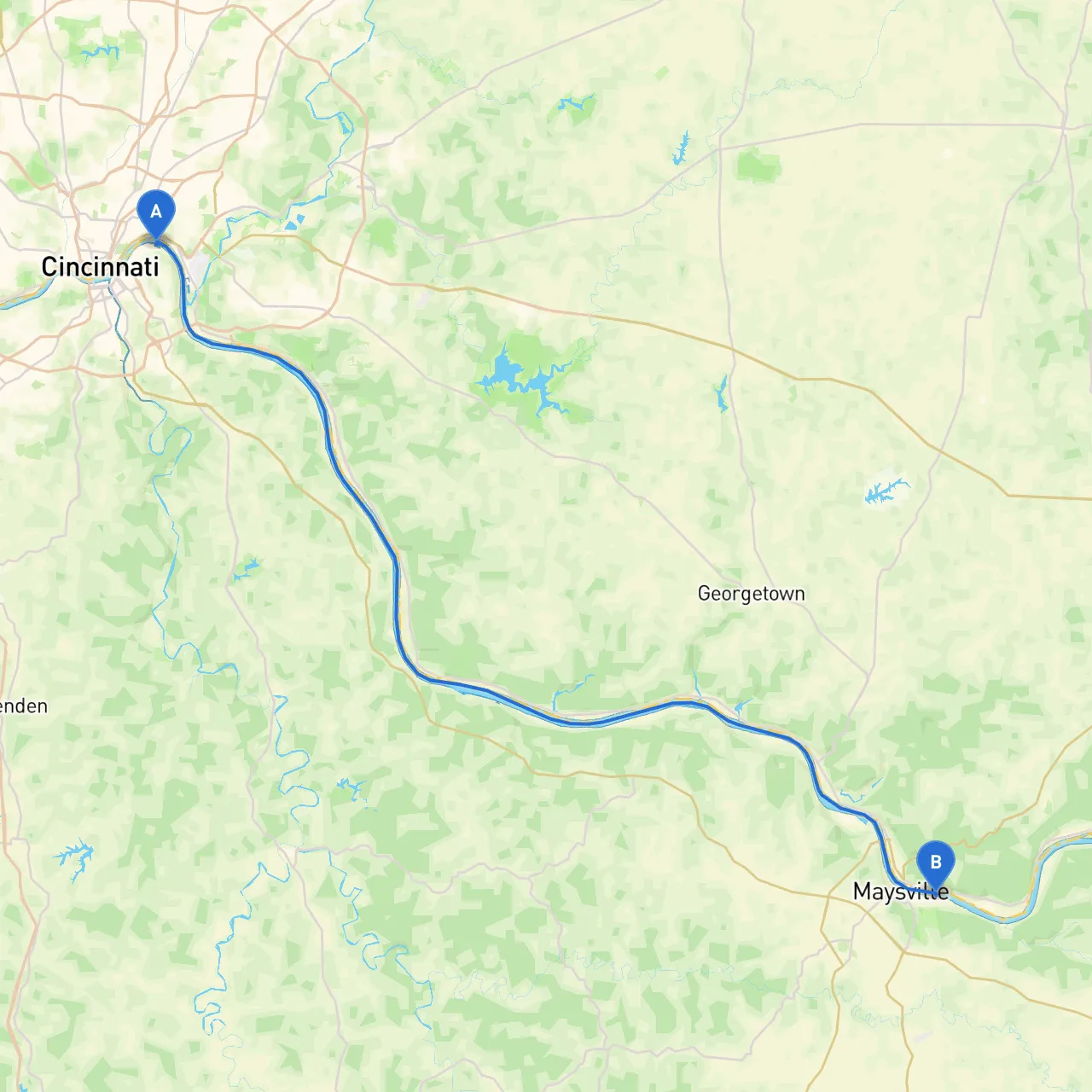 Dayton to Marysville