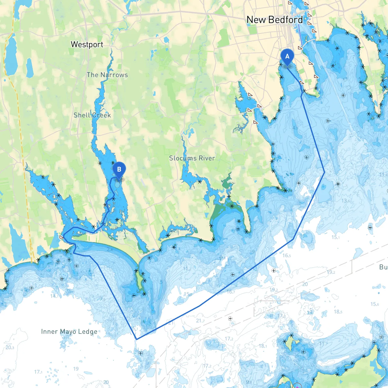 New Bedford to Westport