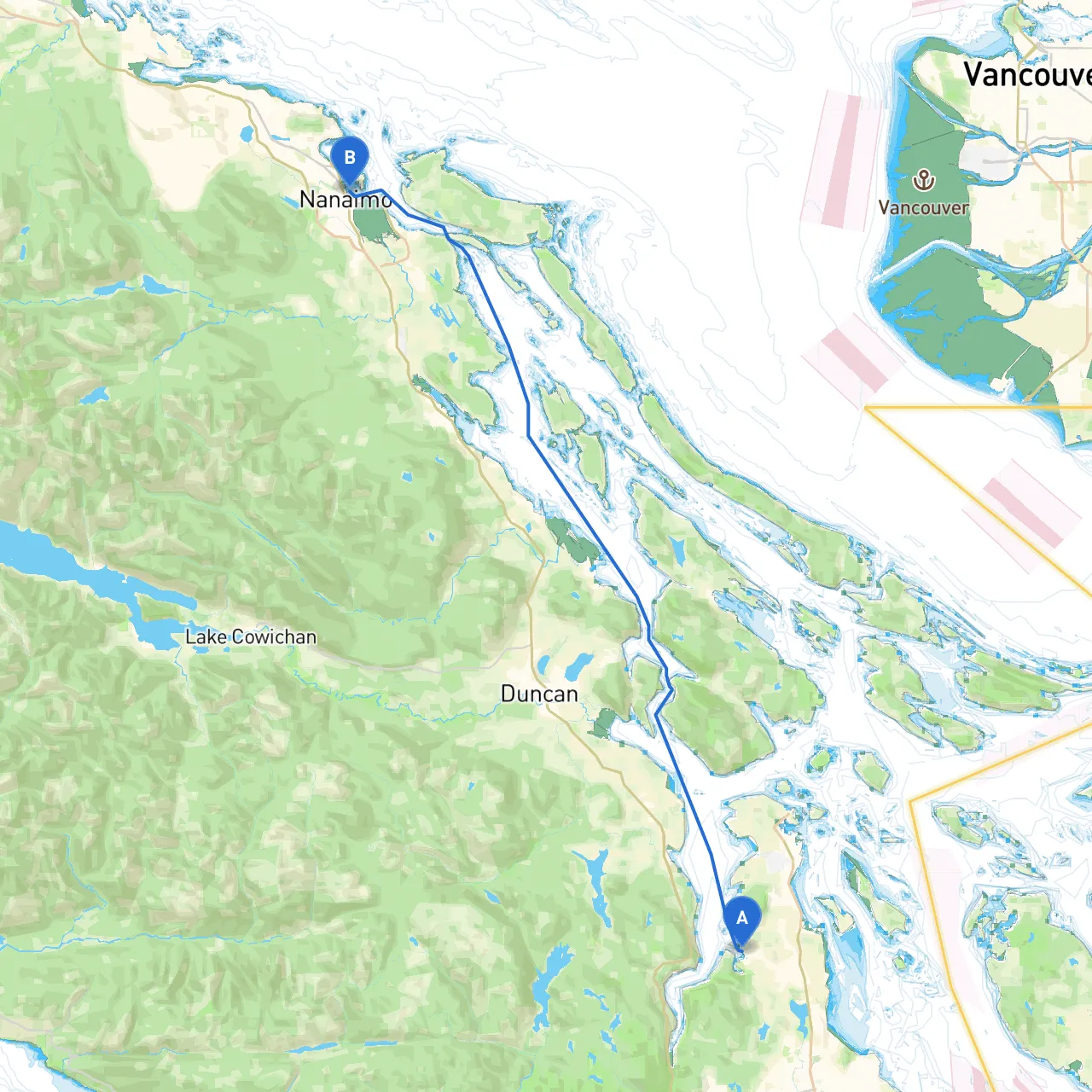 Brentwood Bay to Nanaimo