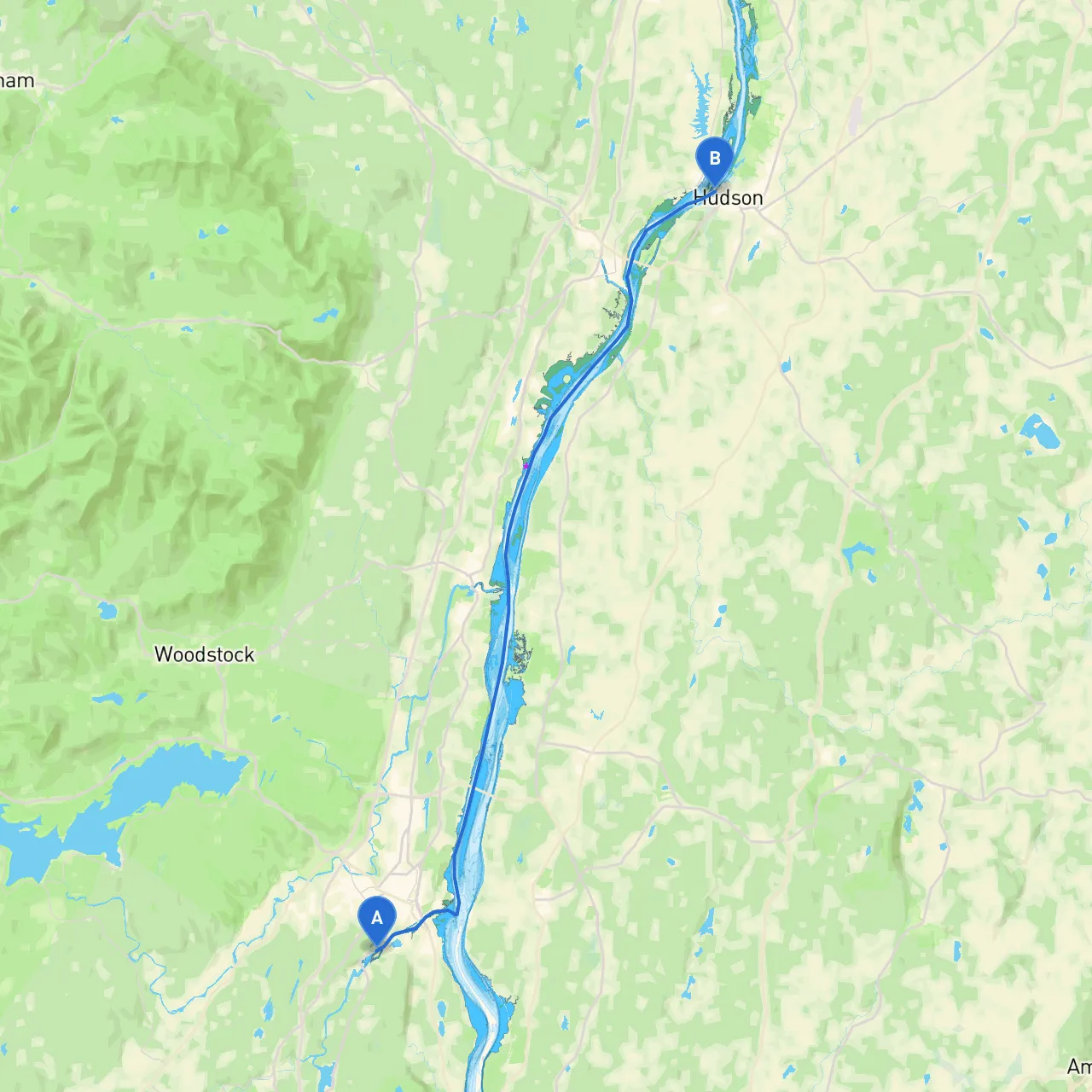 Kingston to Hudson