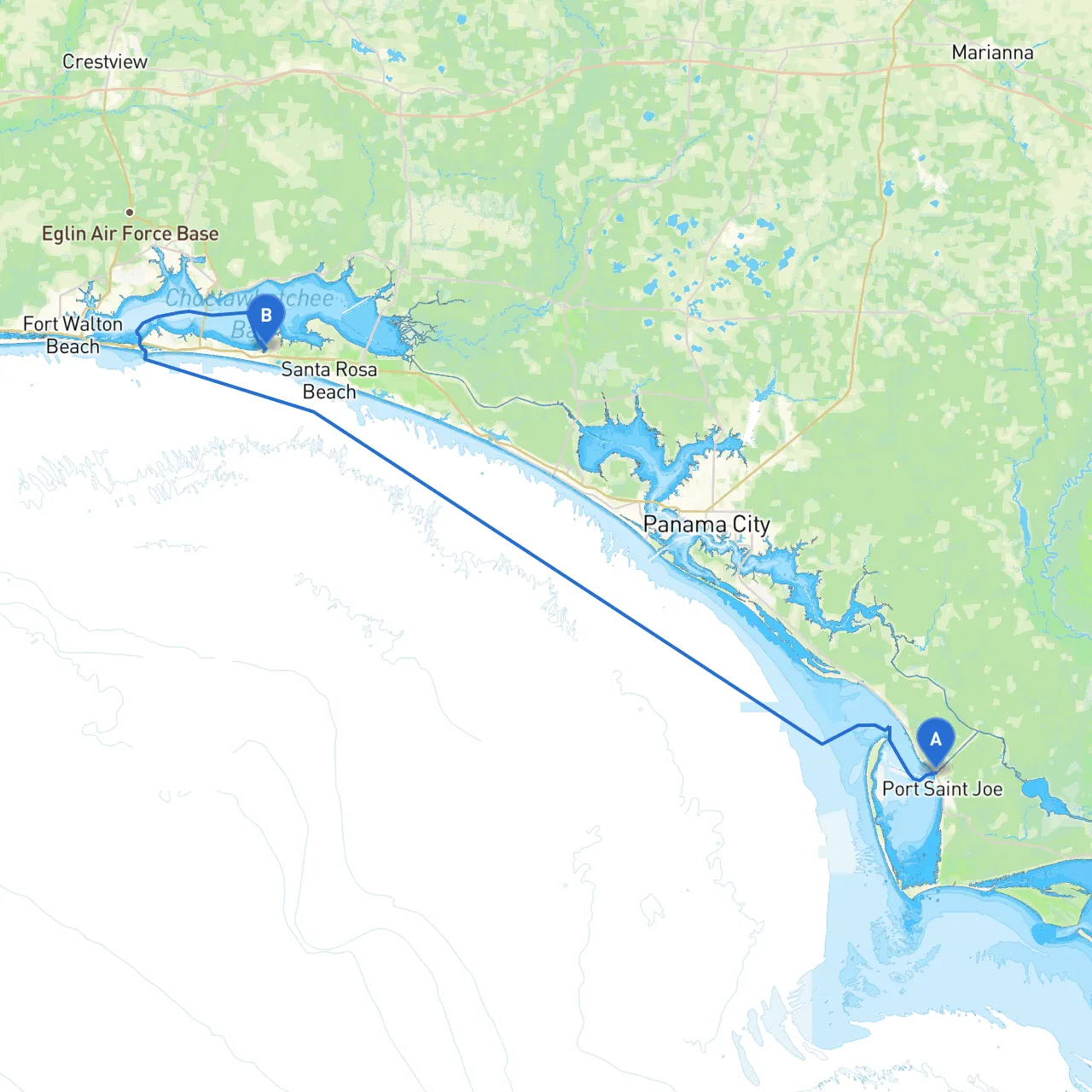 Port St. Joe to Destin