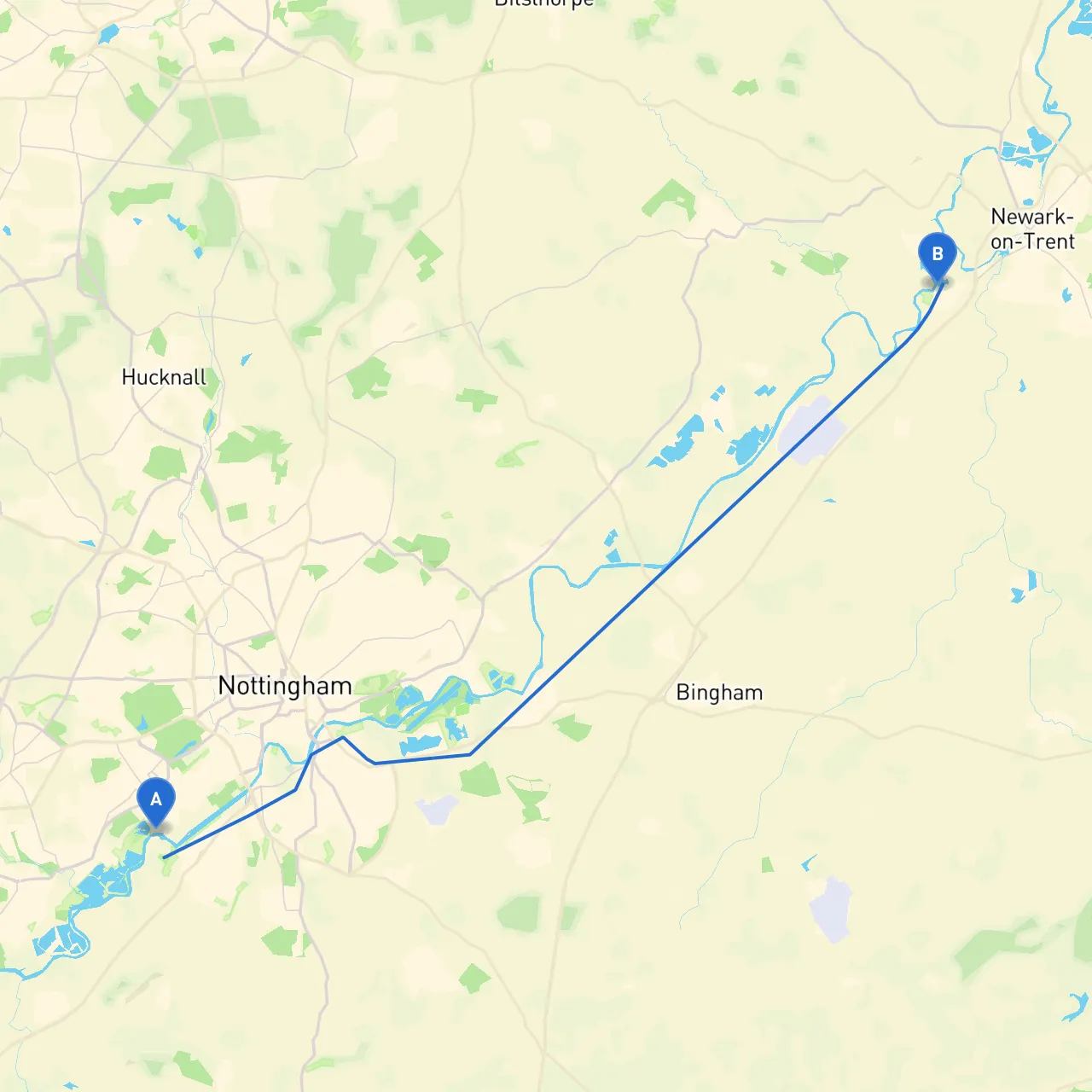 Nottingham to Nottingham