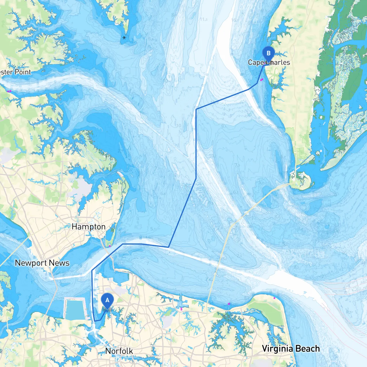 Norfolk to Cape Charles