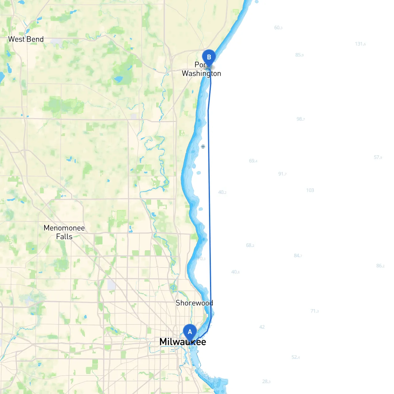 Milwaukee to Port Washington