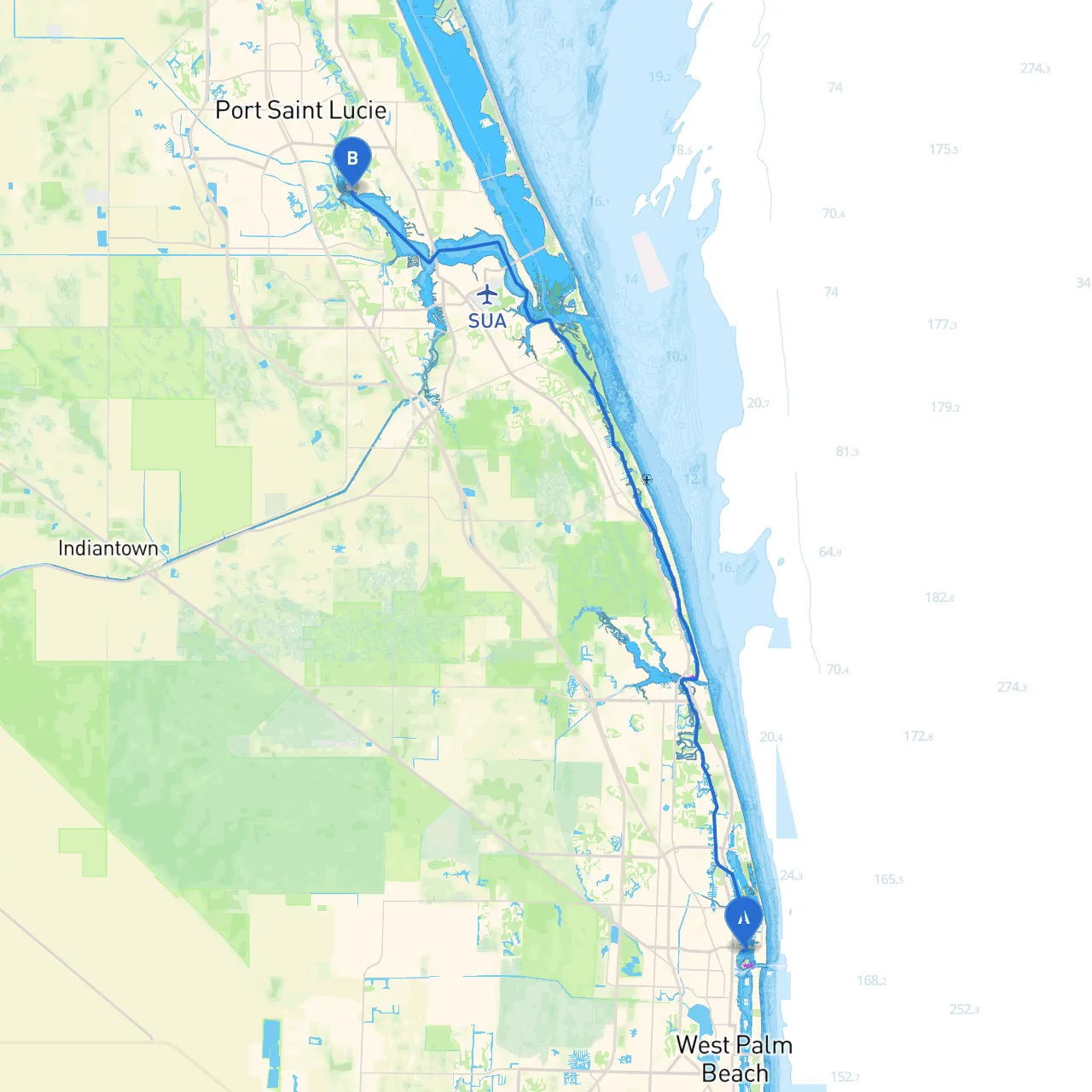 Riviera Beach to Port St. Lucie