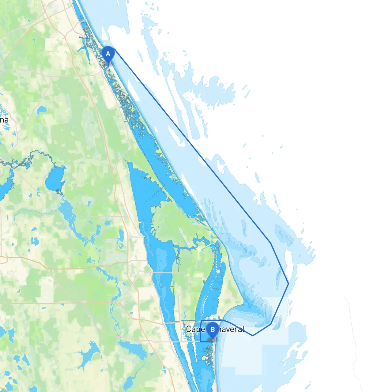 New Smyrna Beach to Cocoa Beach