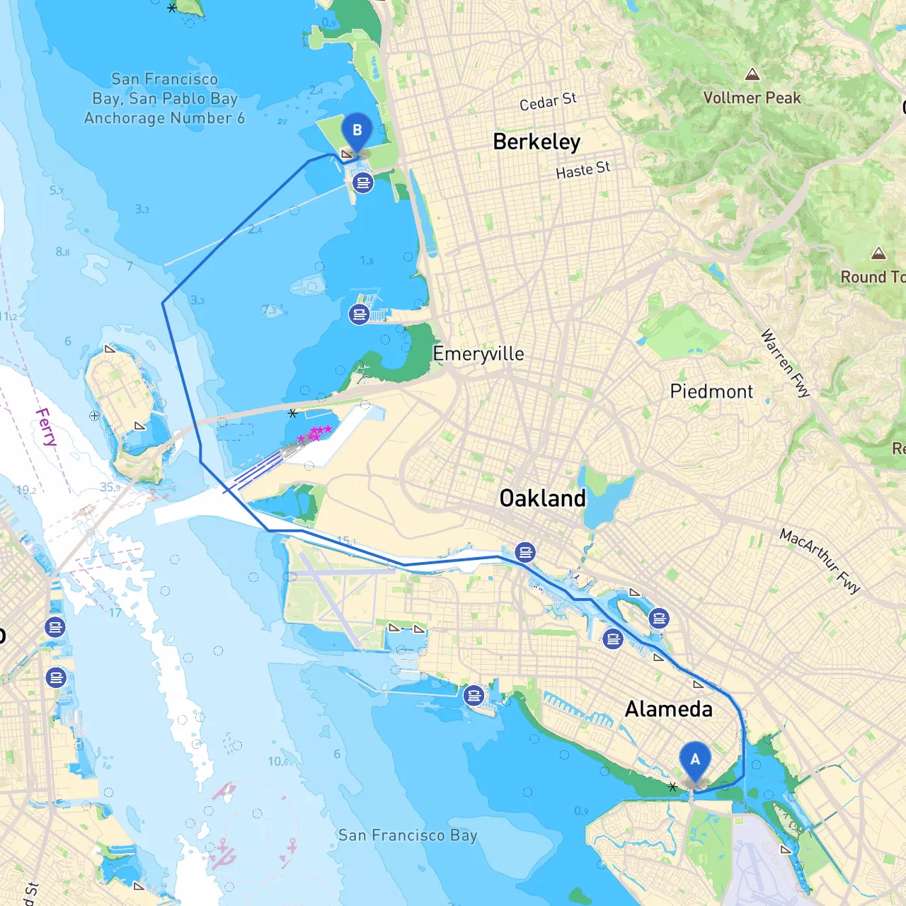 Alameda to Berkeley