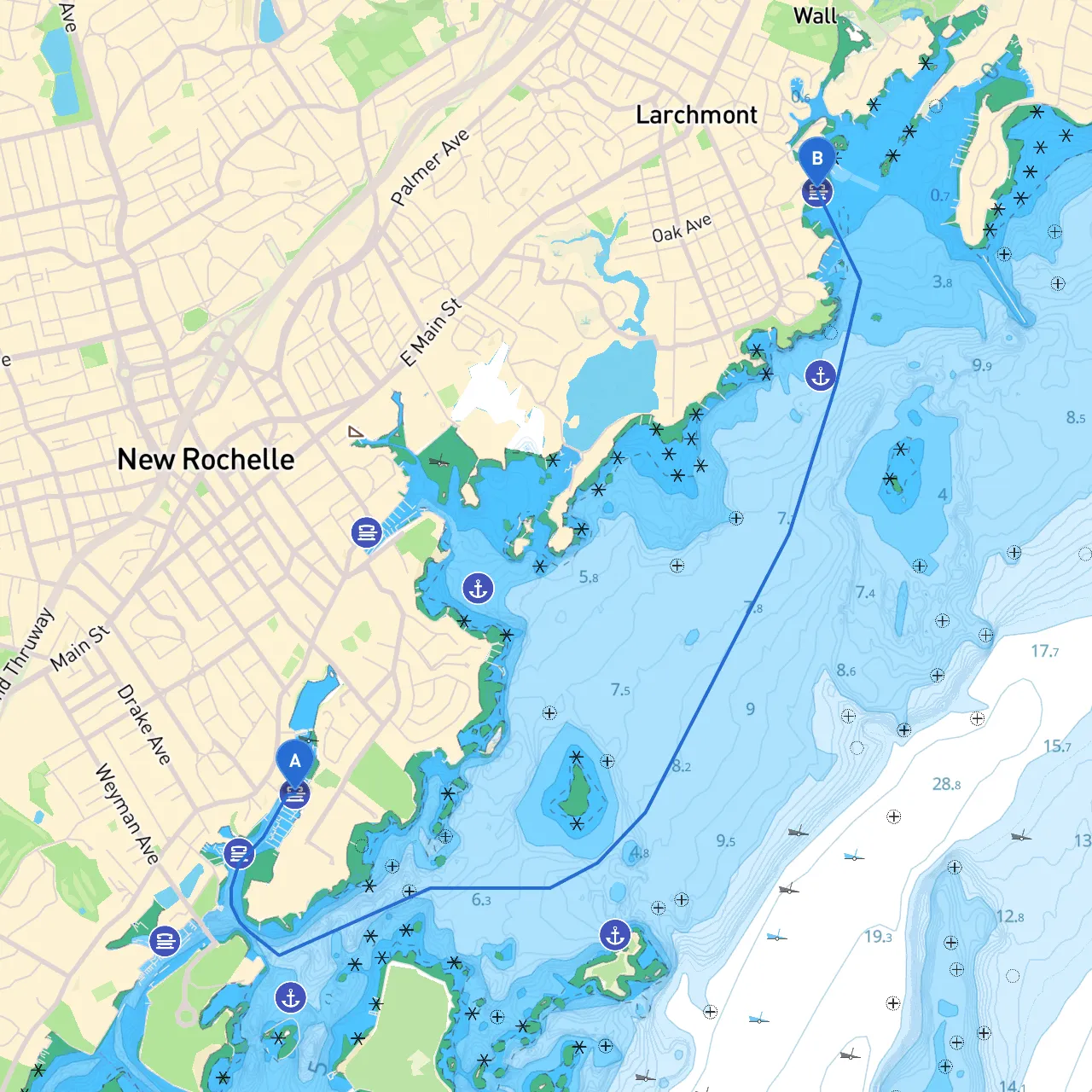 New Rochelle to Larchmont