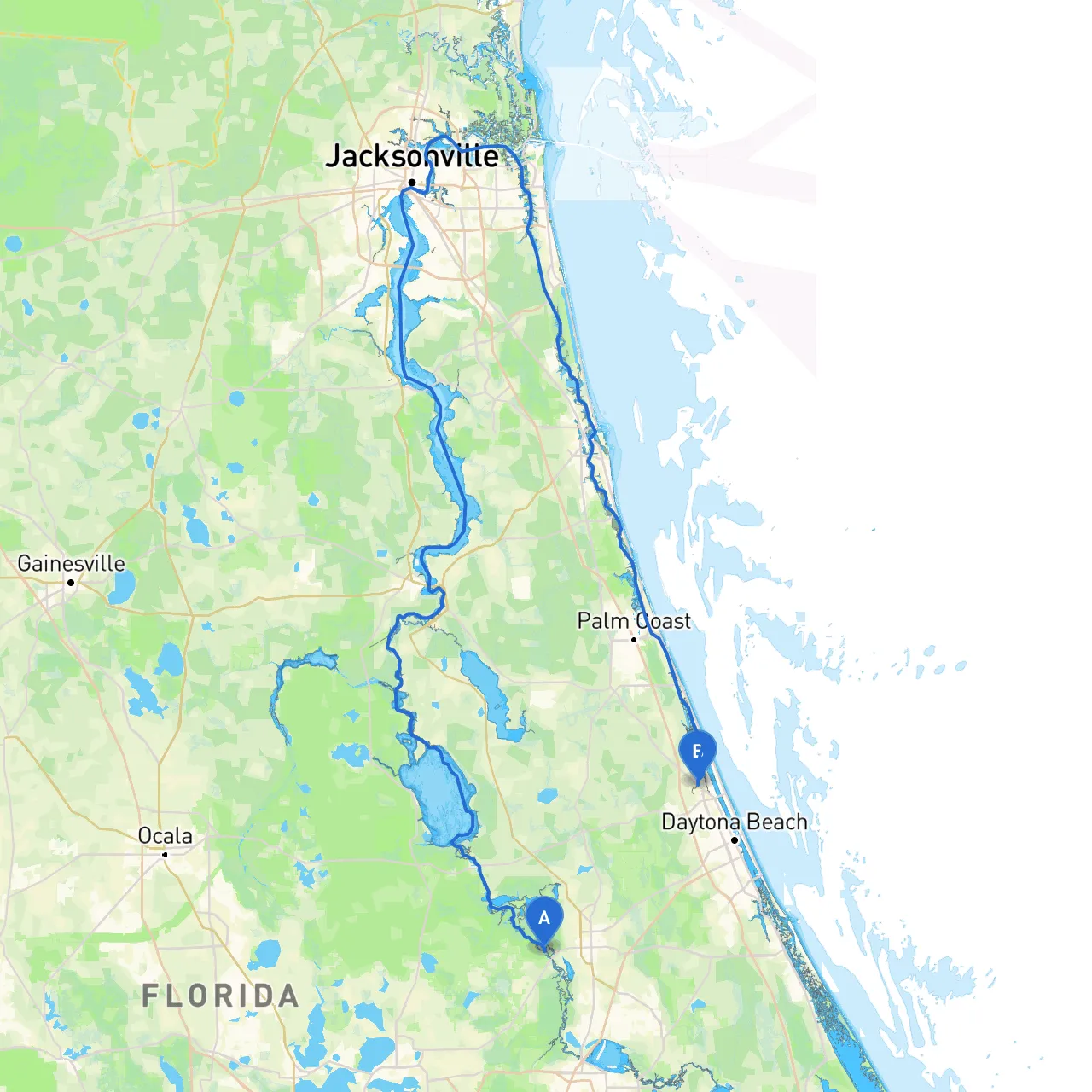 DeLand to Ormond Beach