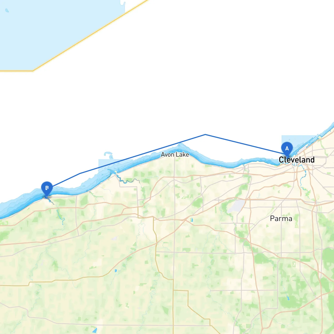 Cleveland to Vermilion